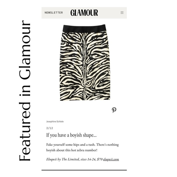 THE LIMITED Zebra Print Sleek Pencil Skirt Womens Sz 6 Beige Black High Rise - Picture 10 of 11